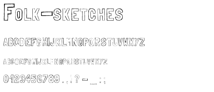 Folk sketches font