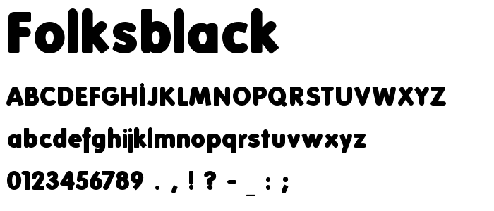 FolksBlack font