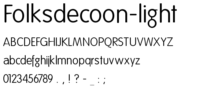 FolksDecoon-Light font
