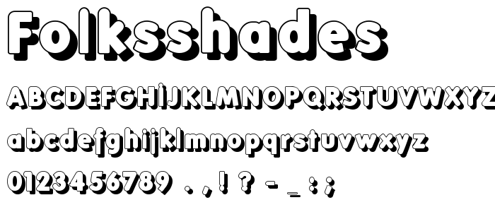 FolksShades font