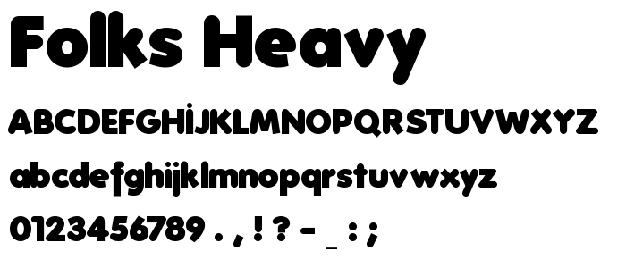 Folks-Heavy font