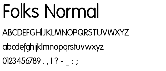 Folks-Normal font