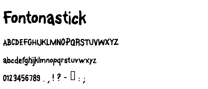 FontOnAStick font