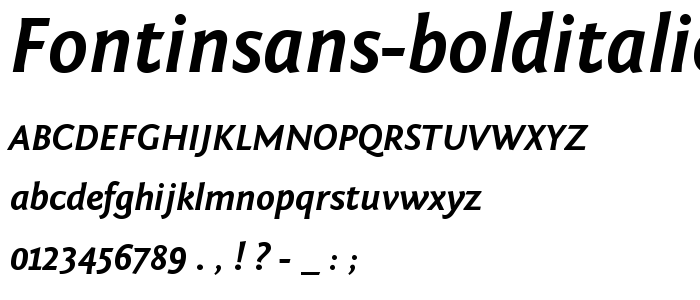 FontinSans-BoldItalic font