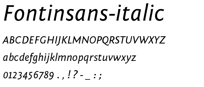 FontinSans-Italic font