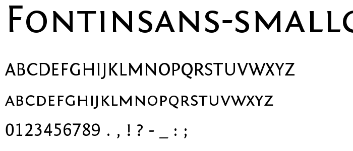 FontinSans-SmallCaps font