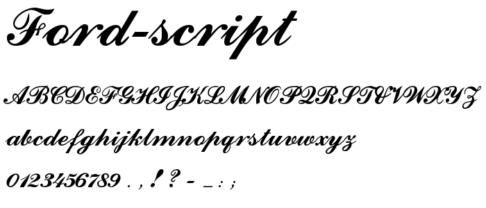 Ford script font