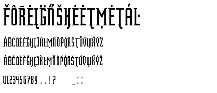 ForeignSheetMetal font