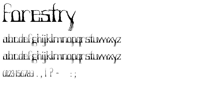 Forestry font