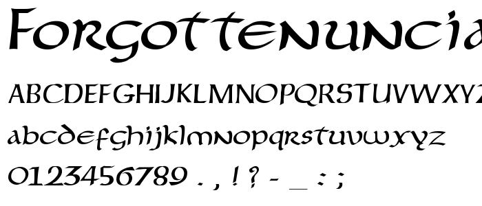 ForgottenUncial font