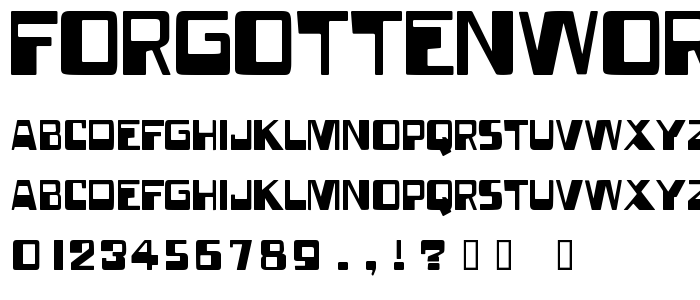 ForgottenWorld font