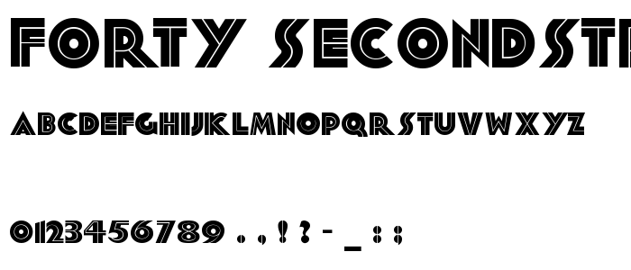 Forty-SecondStreet font