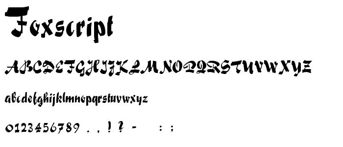 FoxScript font