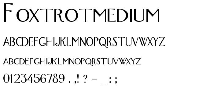 FoxTrotMedium font