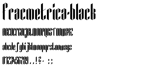 Fracmetrica Black font