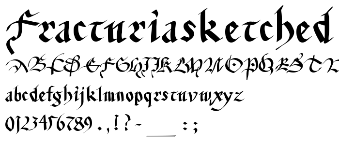 FracturiaSketched font