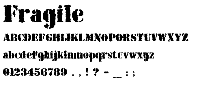 Fragile font