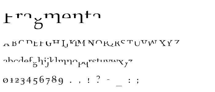 Fragmenta font