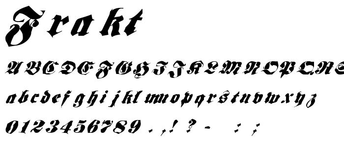 Frakt font