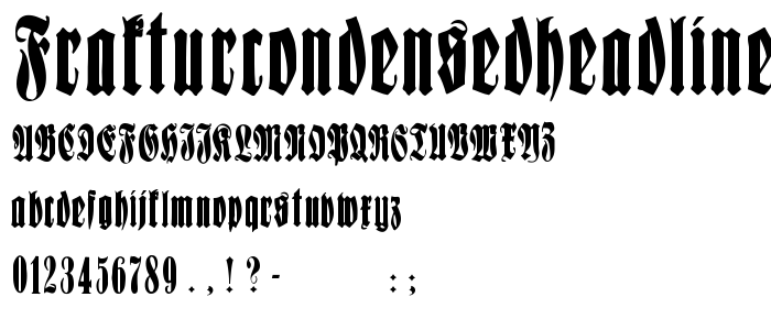 FrakturCondensedHeadline font