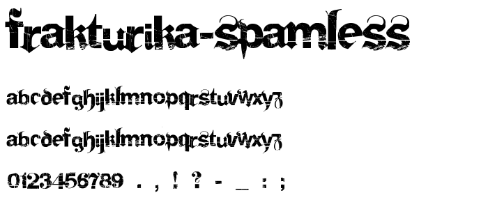 Frakturika Spamless font