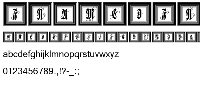 FramedFraxCaps font