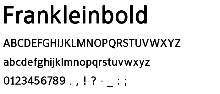 FranKleinBold font