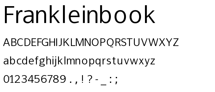 FranKleinBook font