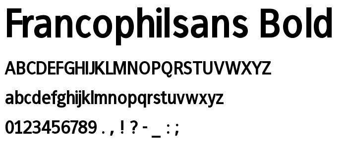 FrancophilSans-Bold font