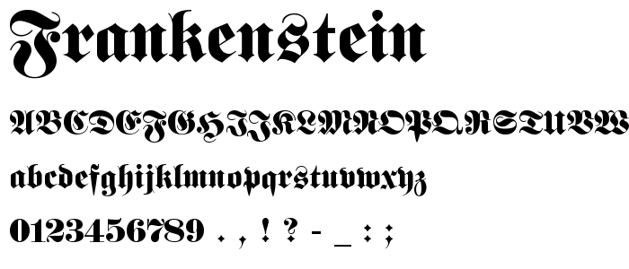 Frankenstein font