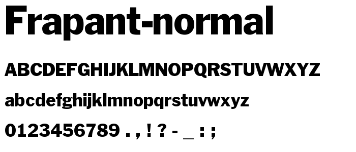 Frapant Normal font