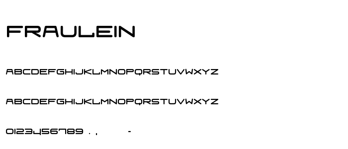 Fraulein font