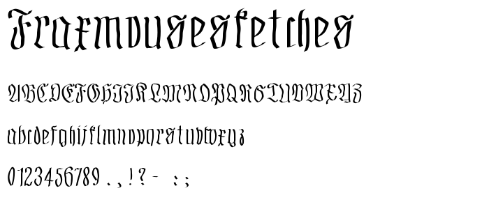 FraxMouseSketches font
