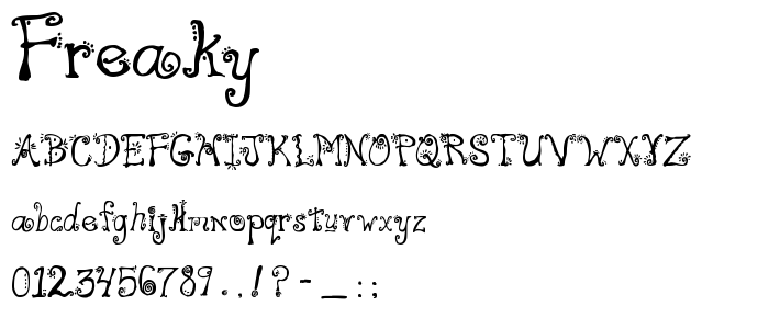 Freaky font