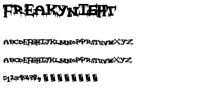 FreakyNight font