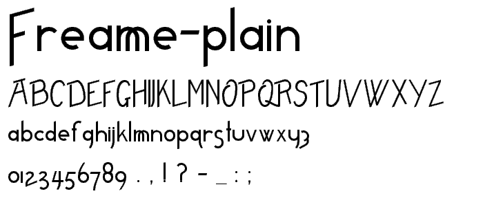 Freame-Plain font