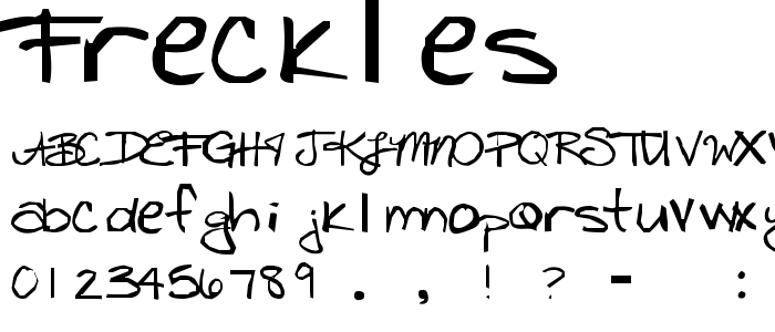 Freckles font