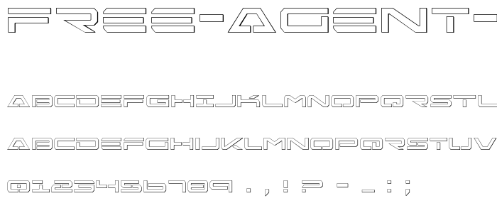 Free Agent 3D font