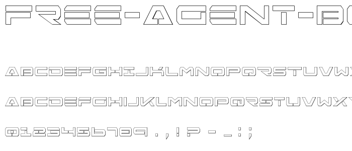 Free Agent Bold 3D font