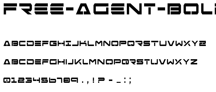Free Agent Bold Condensed font