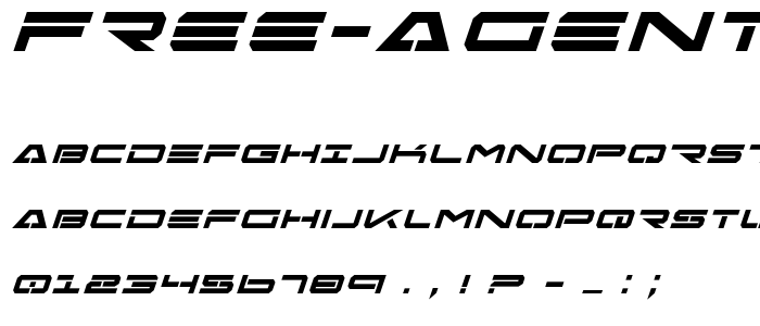 Free Agent Bold ExpItal font