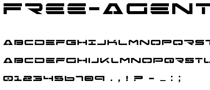 Free Agent Bold Expanded font