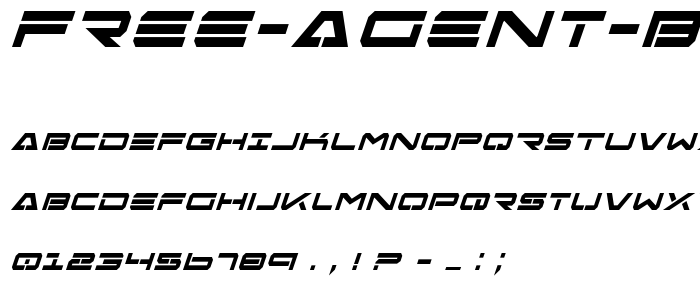 Free Agent Bold Italic font