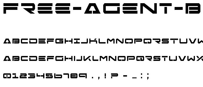 Free Agent Bold font