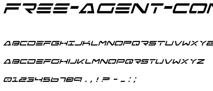Free Agent Condensed Italic font