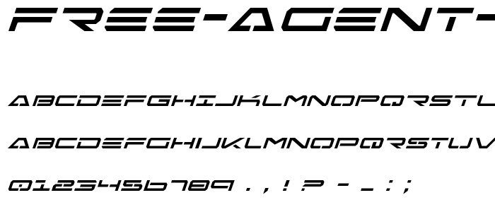 Free Agent Italic font
