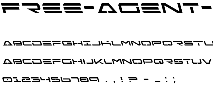 Free Agent Leftalic font