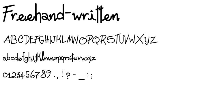 Freehand Written font