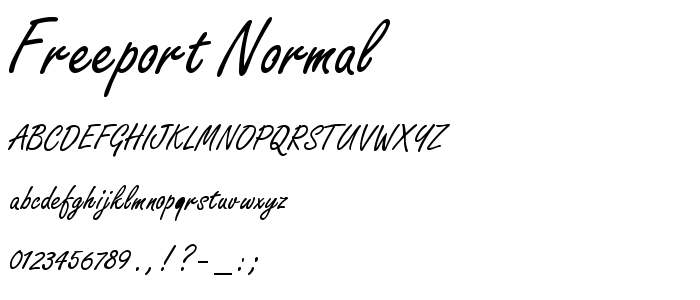 Freeport-Normal font