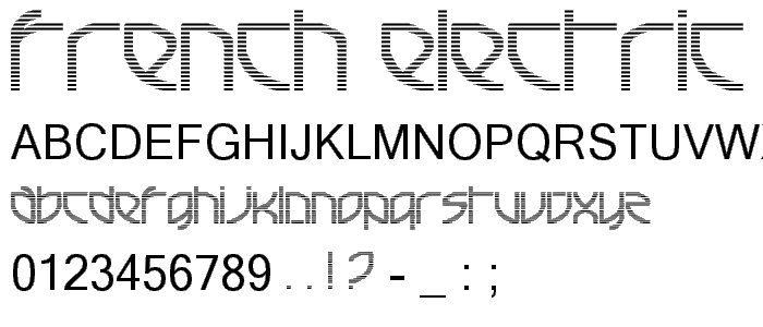 French Electric  Techno Regular font